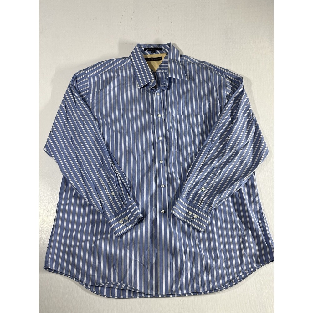 Tommy Hilfiger Men's Long Sleeved Button Front Shirt Size XL (17 1/2) 34/35